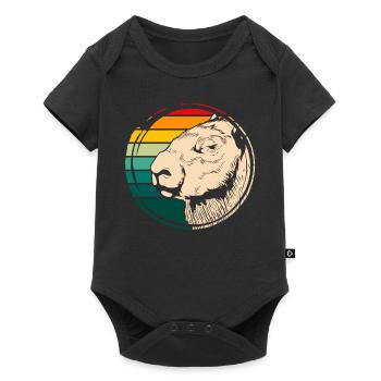Animal Lover Rodent Gift Retro Capybara - Body à manches courtes Premium Bébé - noir - Devant