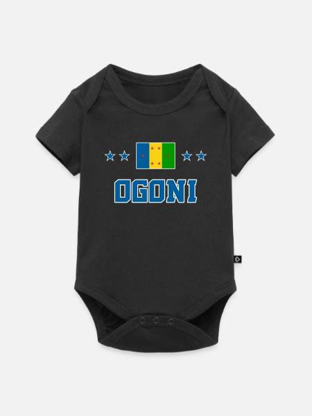 Ogoni - Baby Premium Kurzarmbody - Schwarz