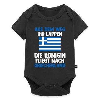 Griechen Königin Grieche Griechenland - Baby Premium Kurzarmbody - Schwarz - Vorne