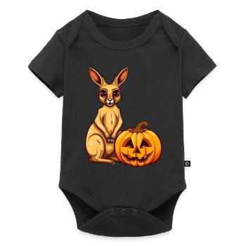 Känguru-Kürbis-Lazy-Halloween-Partykostüm für - Baby Premium Kurzarmbody - Schwarz - Vorne