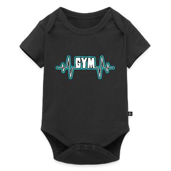 gym gym heartbeat - Baby Premium short-sleeve bodysuit - black - Front