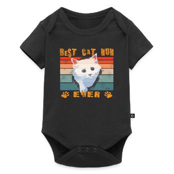 Cat Friend, Cat Accessories Gift - Baby Premium short-sleeve bodysuit - black - Front