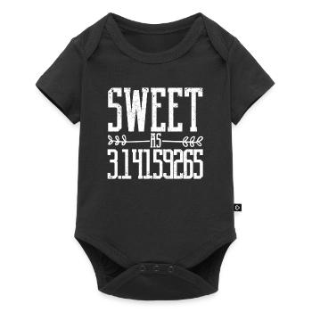 Sweet as cake Pi Day Joke Math Lover Funny - Baby Premium short-sleeve bodysuit - black - Front