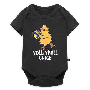 Funny Volleyball Chick Kids Setter Spiker - Baby Premium short-sleeve bodysuit - black - Front