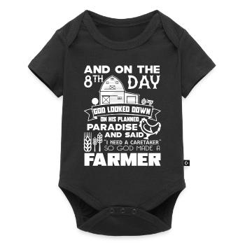 Farmer God Made A Farmer - Baby Premium short-sleeve bodysuit - black - Front