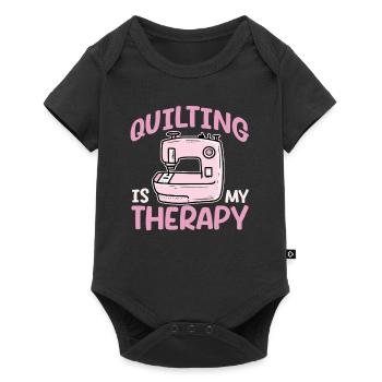 Quilting is my therapy Seamstress Sewing Quilter - Baby Premium short-sleeve bodysuit - black - Front