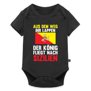 Sizilianer Sizilianisch König Sizilien - Baby Premium Kurzarmbody - Schwarz - Vorne