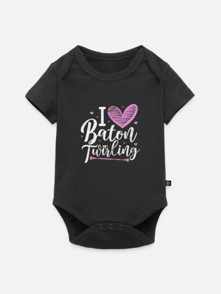 Baton Twirling - Baby Premium Kurzarmbody - Schwarz