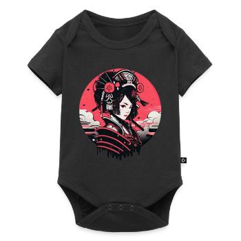 Asian 80s Japanese Retro Samurais Samurai - Baby Premium short-sleeve bodysuit - black - Front