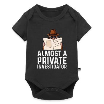 almost a private investigator Design - Baby Premium short-sleeve bodysuit - black - Front