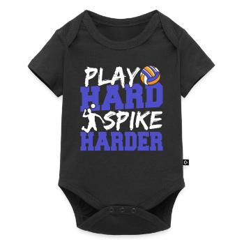 Volleyball Player Spiker Funny Play Hard Spike Har - Baby Premium Kurzarmbody - Schwarz - Vorne