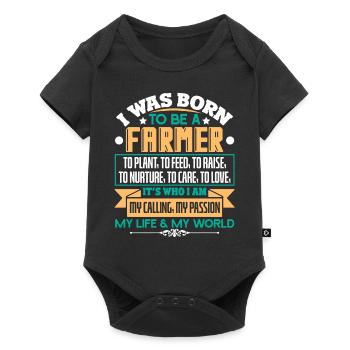 Farmer I Was Born To Be A Farmer - Baby Premium short-sleeve bodysuit - black - Front