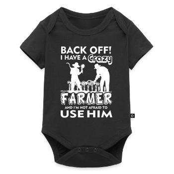 Farmer I Have A Crazy Farmer - Baby Premium short-sleeve bodysuit - black - Front
