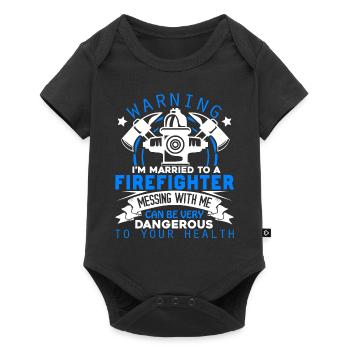 Firefighter I'm Married To A Firefighter - Baby Premium short-sleeve bodysuit - black - Front