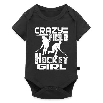 Field Hockey Crazy Field Hockey Girl - Baby Premium short-sleeve bodysuit - black - Front