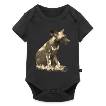 Chien sauvage dans la seiche - Chien - Animal sauvage - Afrique - Body à manches courtes Premium Bébé - noir - Devant