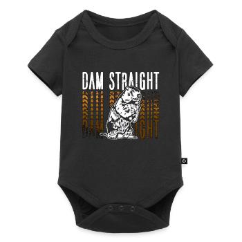 Beaver Dam Straight Rodent Animals Wild Beaver - Baby Premium short-sleeve bodysuit - black - Front