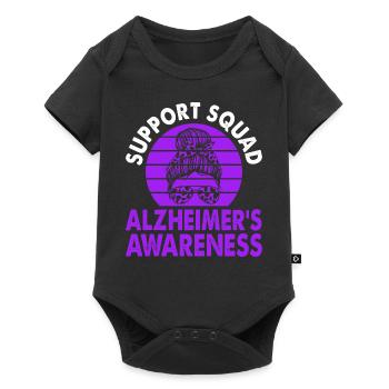 Support Squad Alzheimer's Awareness Month Purple - Baby Premium short-sleeve bodysuit - black - Front