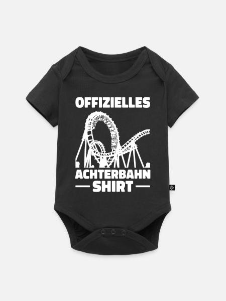 Achterbahn Freizeitpark Roller Coaster - Baby Premium Kurzarmbody - Schwarz