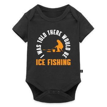 Funny Ice Fisherman Gift - Baby Premium short-sleeve bodysuit - black - Front