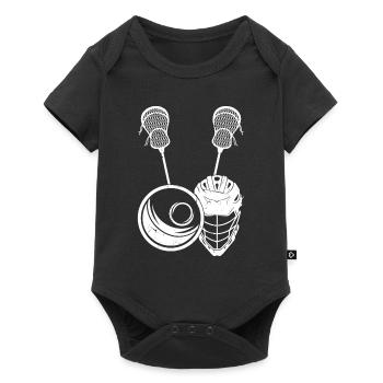 Lacrosse Ball Lacrosse Sticks - Joueur de crosse La - Body à manches courtes Premium Bébé - noir - Devant