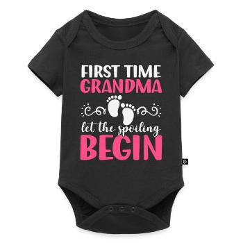 First Time Grandma Let The Spoiling Begin - Baby Premium short-sleeve bodysuit - black - Front
