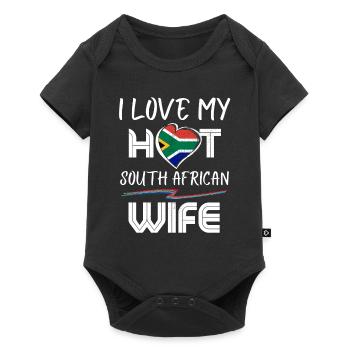 C’est drôle que j’aime mon mari sud-africain chaud - Body à manches courtes Premium Bébé - noir - Devant