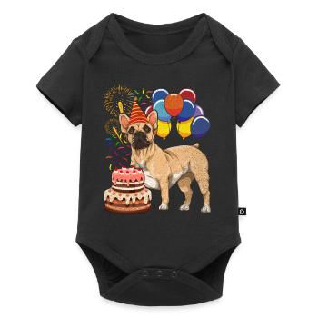 Dog Birthday Gift French Bulldog - Baby Premium short-sleeve bodysuit - black - Front