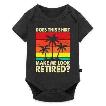 Pensioner pension - Baby Premium short-sleeve bodysuit - black - Front