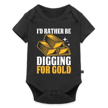 gold panning gold panner gold prospector gold prospector - Baby Premium short-sleeve bodysuit - black - Front