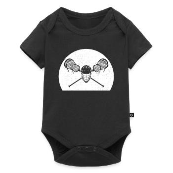 Lacrosse Sticks Lacrosse Helmet Lacrosse Game Lacr - Baby Premium short-sleeve bodysuit - black - Front