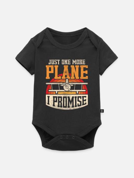 Modellflugzeug Modellflieger - Baby Premium Kurzarmbody - Schwarz