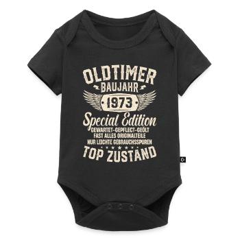 Goldener Jahrgang '73 - Baby Premium Kurzarmbody - Schwarz - Vorne