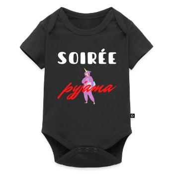 SOIREE PYJAMA LICORNE DODO - Body à manches courtes Premium Bébé - noir - Devant