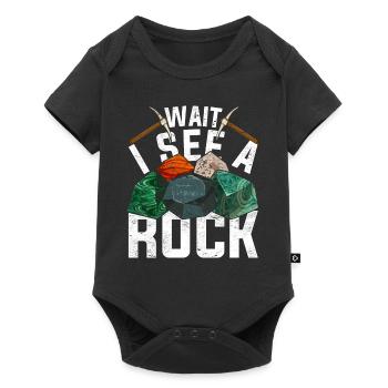 Wait, I see a stone Funny Geology - Baby Premium short-sleeve bodysuit - black - Front