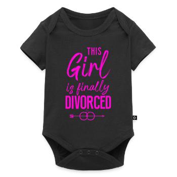 Bonne fête de divorce cette fille est - Body à manches courtes Premium Bébé - noir - Devant