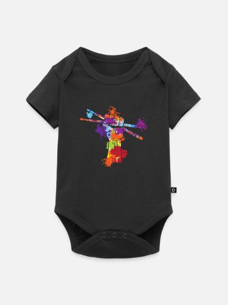 Drumsticks Splash Art - Baby Premium Kurzarmbody - Schwarz
