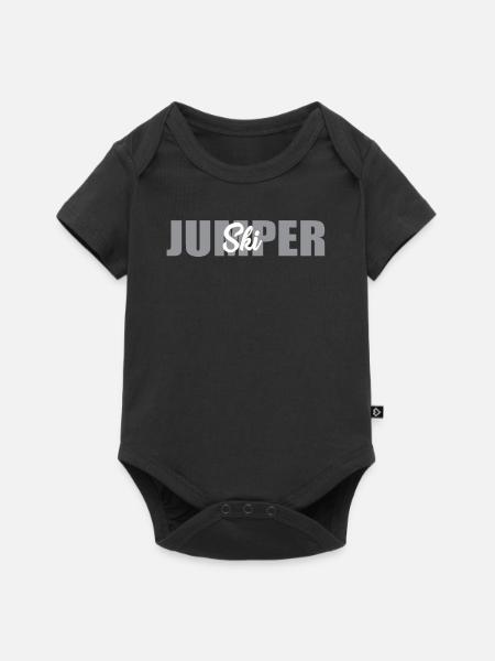 Skispringer - Baby Premium Kurzarmbody - Schwarz
