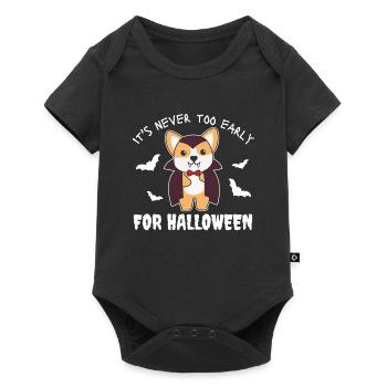 Corgi it's never too early for Halloween vampire - Baby Premium short-sleeve bodysuit - black - Front