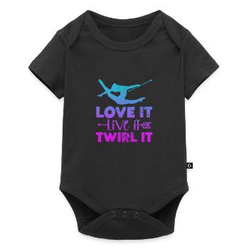 Baton Twirling - Baby Premium Kurzarmbody - Schwarz - Vorne