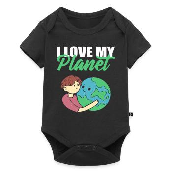 Earth Day Öko-Aktivist - Baby Premium Kurzarmbody - Schwarz - Vorne