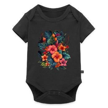 Floristin für eine Floristin - Baby Premium Kurzarmbody - Schwarz - Vorne