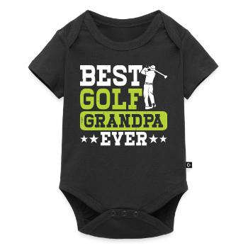 Golf Golfer Opa - Baby Premium Kurzarmbody - Schwarz - Vorne