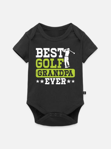 Golf Golfer Opa - Baby Premium Kurzarmbody - Schwarz
