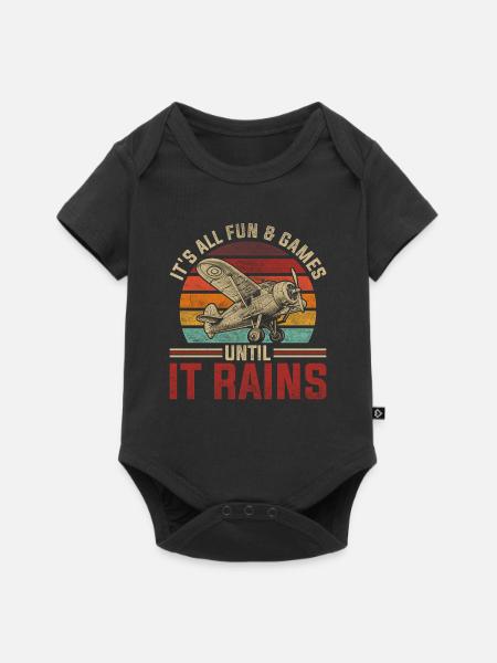 Modellflugzeug Modellflieger Modellfliegen - Baby Premium Kurzarmbody - Schwarz