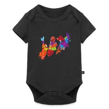 Splash Art 18 7 For the Gang Hand Signal - Baby Premium short-sleeve bodysuit - black - Front