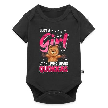 Kangourou à queue courte Quokka Australie - Body à manches courtes Premium Bébé - noir - Devant