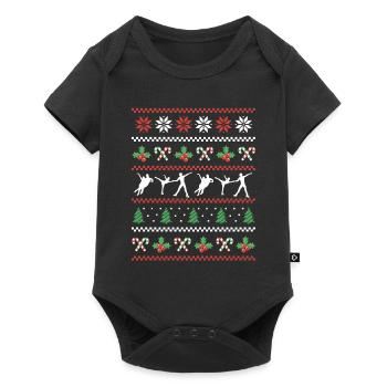 Conception de danse sur glace de Noël laid - Body à manches courtes Premium Bébé - noir - Devant