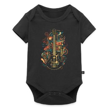 Guitar Music Dreams - Baby Premium short-sleeve bodysuit - black - Front