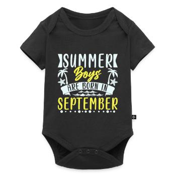 Sommerjungen Werden Im September Geboren - Baby Premium Kurzarmbody - Schwarz - Vorne